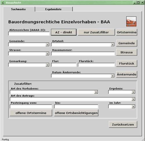 Rechercheformular